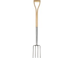 VIN® Woelvork - Tuinwoeler - Spitvork Met D-Greep – Grondwoeler Met 4 tanden – Tuinklauw – Bodembewerking - 104 cm Lang van Merkloos	