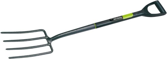 VIN® Woelvork - Tuinwoeler - Spitvork Met D-Greep - Grondwoeler Met 4 tanden – Tuinklauw - Bodembewerking van Merkloos	