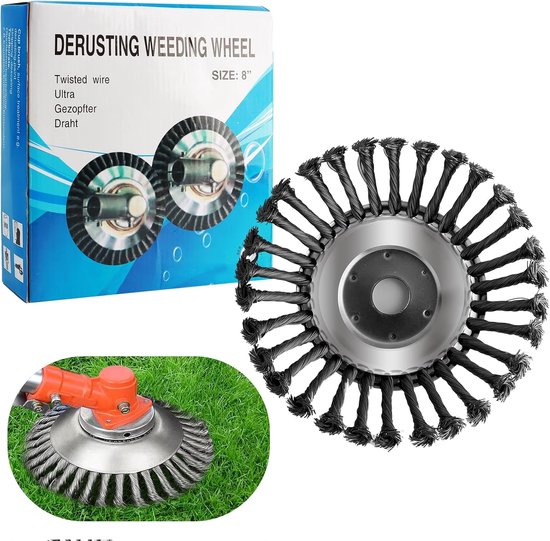 VINEST Onkruidborstel, bosmaaier met 25,4 mm boring, onkruidborstel voor bosmaaier, onkruidborstel voor bosmaaier, voor effectieve trimmer in de tuin van Merkloos	