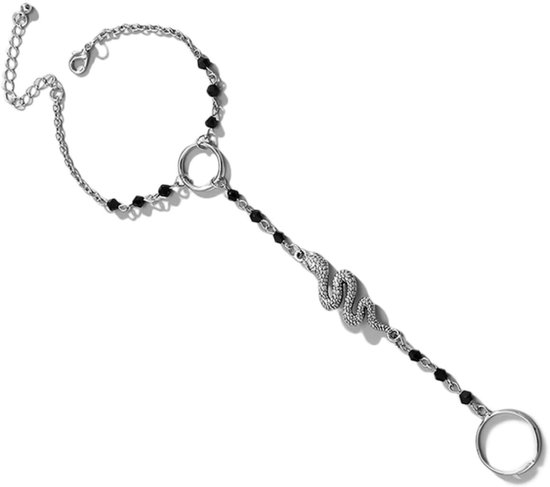 vinger sieraden hand kettingen slangen sieraden handketting armbanden schakelarmband voor dames vinger manchetten Metaal accessoires polsbandje kettingschakel Mevrouw ring