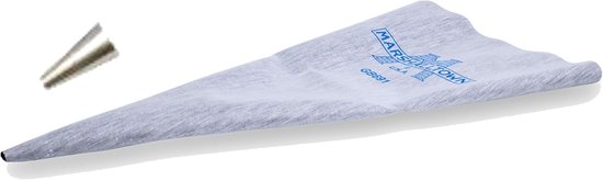 Vinyl voegzak - Metselgereedschap - Mortel aanbrengen - Metalen doseerpunt - 30x60 cm - Zwart van Merkloos	