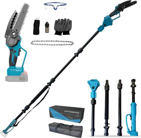 VirtuBuy- Elektrische Takkenschaar - Snoeien - Langbereik - 4,5 Meter - Krachtig - Accu - Telescoopsteel - Geschikt voor alle tuinen - Groen model - 18V. van VirtuBuy