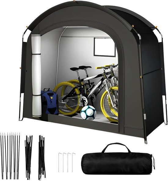 VirtuBuy- Fietsgarage - Weerbestendig - 200 x 80 x 165 cm - Fietszeil - Waterdicht - Gereedschapsschuur - Motorfiets - Tuingereedschap - Grasmaaier van Merkloos	