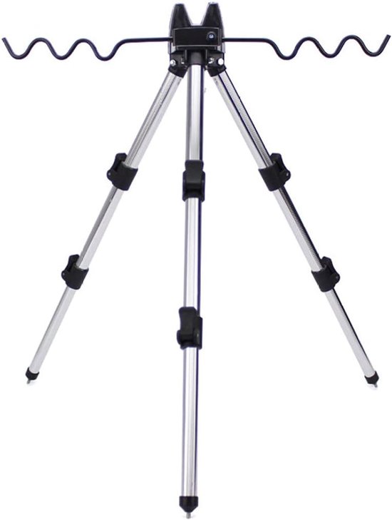 Vishengel Steun - Vismolens Houder - Vissen aan Zee - Verstelbaar & Stabiel - 33-62 cm - Zilver