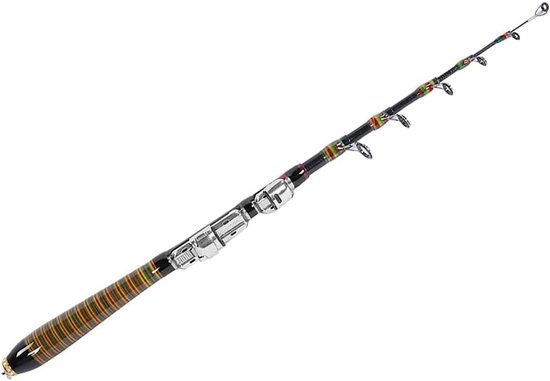 Vishengel Telescopisch - Stevige Hengel - Outdoor Vissen - Wrijvingsbestendig Koolstof - 150cm Lengte