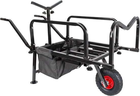 Viskar - transportwagen - 145x65x55 cm - zwart van Merkloos	