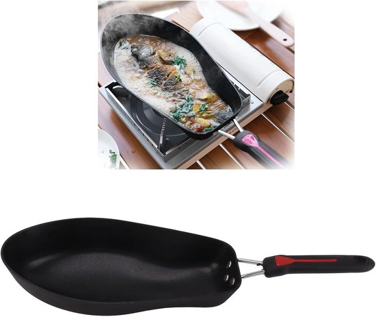 Vispan met antiaanbaklaag voor het maken van vis - efficiënte thermische contact 3D visvorm - gemakkelijk schoon te maken van Merkloos	