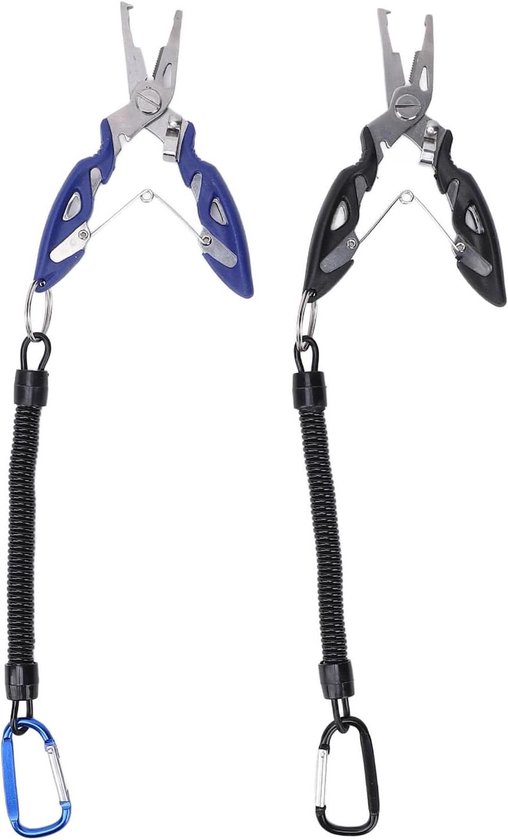 Vistang Set - Vis Tangen - Vissen Benodigdheden - Roestvrij Staal - 5 Inch - Zwart Blauw