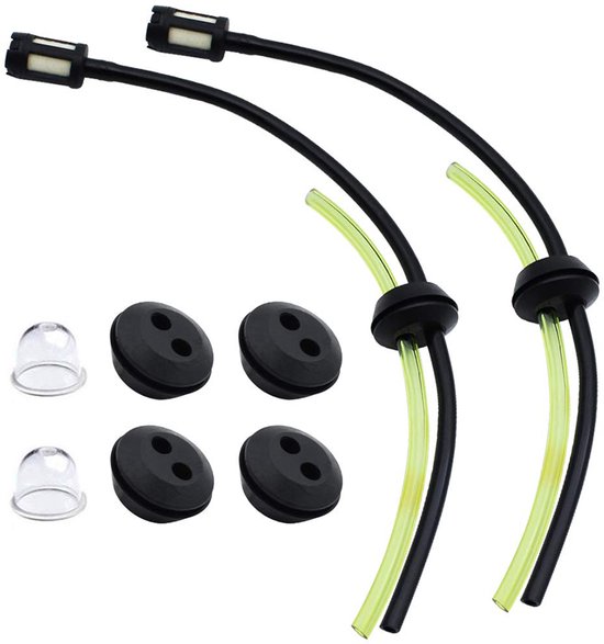 Vitdipy - Brandstofslangset - Set van 2 - Brandstofslangafdichting - Bosmaaier accessoires - Flexibele slang - Benzinefilterset - Voor grasmaaiers, trimmers, grasmaaiers van Vitdipy