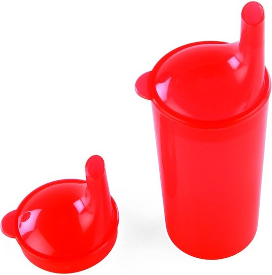 Vitility Drinkbeker met tuit - 250 ml - Rood van Vitility