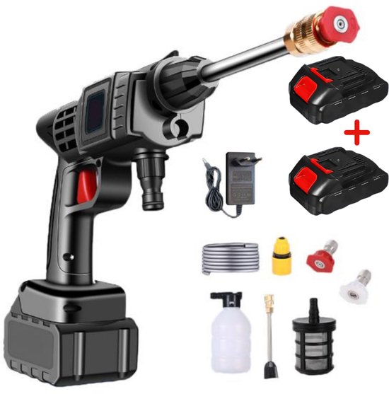 Vixson - Accu Hogedrukreiniger - Draadloze Hogedrukreiniger - Met 2 Batterijen - 60 Min Gebruikstijd - 5m Slang - HYDROSTREAMBAT van Merkloos	