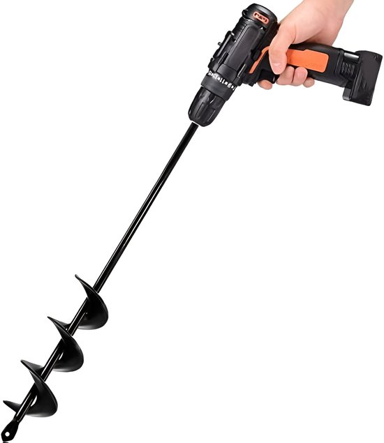 Vixson - Grondboor voor Boormachine - Tuinboor - Grondboorbit - Palenboor - Plantenboor - 8x30 cm - HOLEDRILL van Merkloos	