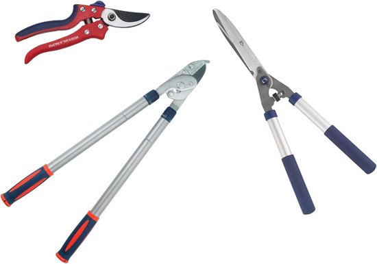 Vlijmscherpe snijset - Tuinsnijgereedschap set (scharen, snoeischaars) met 3 stuks van Kinzo Garden