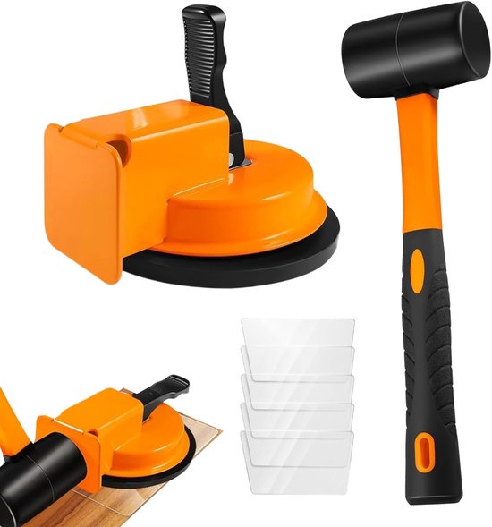 Vloer Reparatiegereedschap - Vloervoegen Kit - Laminaat Vinyl Leggen - Met Rubberen Hamer - 12.2 x 13.5 cm van Merkloos	