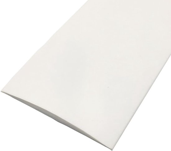 Vloerovergangsstrip, 1 m x 5 cm, zelfklevende pvc-vloerdeurscheidingsstrip, vloerdrempelstrip voor tegels, hout, laminaat, voegt spleet (wit) van Pazinya