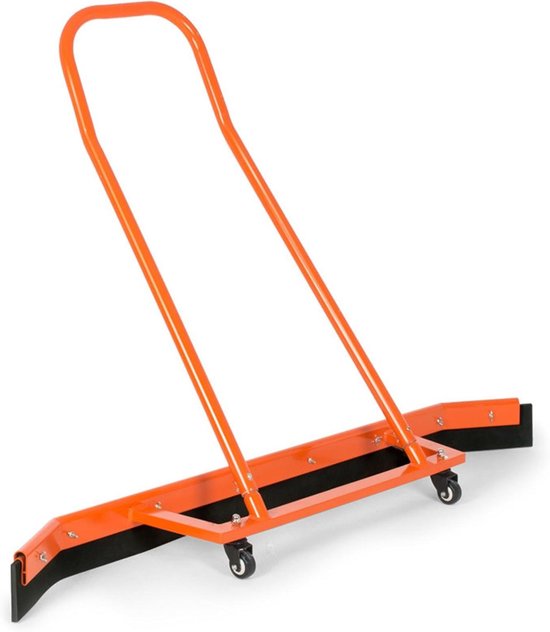 Vloerveger Met Wielen - Waterverwijderaar Vegen - Sportveld Onderhoud - Heavy Duty Ontwerp - 105cm Breed - Oranje