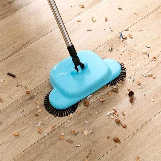 Vloerveger - Veegmachine - Huishoudelijk Werk - 180 Graden Draaihoek - Niet Aangedreven - Blauw