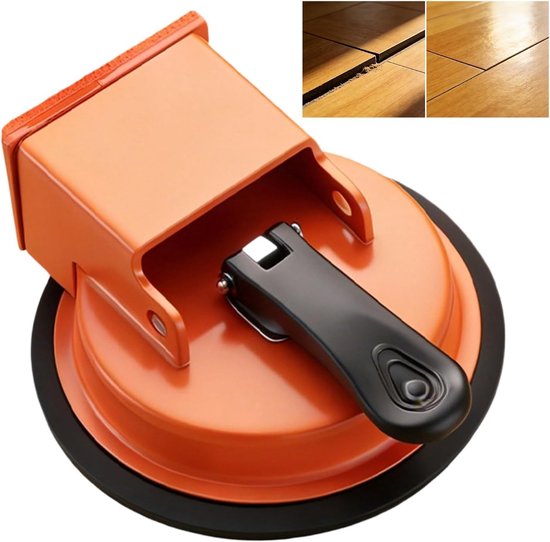 Vloervoegen Zuignap - Vloer Fixer - Vloeren Repareren - Geluidsreducerend Vilt - 25x20x4 cm - Oranje