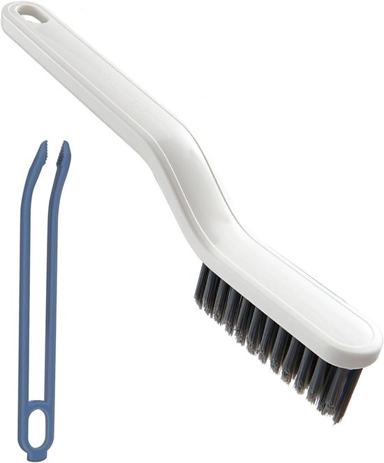 Vloervoegenborstel - Tegelreiniger Schraper - Voegen Reinigen - Dubbel Gevouwen Handvat - 1 Aantal - Grijs van Merkloos	