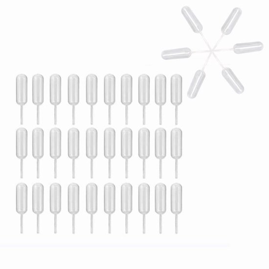 Voarge 4 ml lange jam druppelaar van kunststof voor het uitdrukken van specerijen, 100 stuks van Voarge