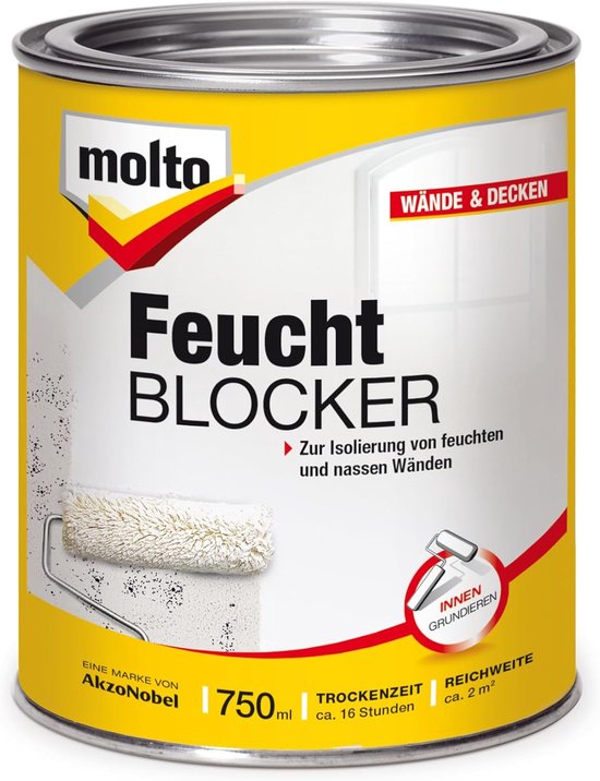 Vocht Blocker - Isolatieprimer - Vochtige Muren - Waterdichtmakend - 750 ml - Wit