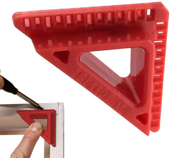 Voegen Afdek Gereedschap - Precisie Marker - Deuren Afwerken - Meerdere Uitsparingen - Nauwkeurig Millimeter - Rood