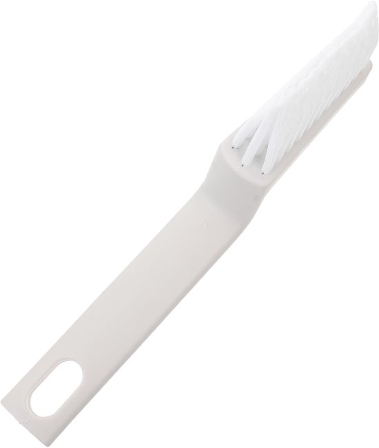 Voegen Borstel - Tegelborstel Schoonmaakborstel - Grondig Reinigen - Duurzaam Handvat - 4.5x2.5x19.5cm - Wit