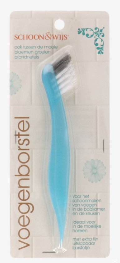 Voegen borstel voor het schoonmaken van voegen in de badkamer en de keuken /met exstra fijn uitklapbaar borsteltje van Benavente