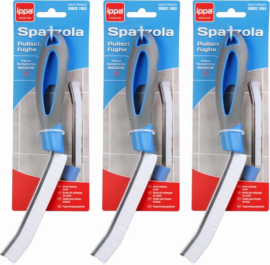 Voegenborstel, ergonomische handgreep, voegenreiniger met harde haren, reiniging van tegels, voegen, badkamer, keuken, douche, plint, fornuis