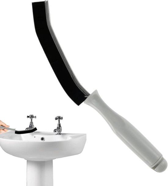 Voegenborstel Lange Handgreep - Spleetreiniger Tegels - Diepe Reiniging Groeven - Ergonomisch Ontwerp - 29cm Lengte - Zwart
