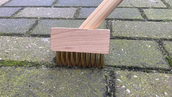 Voegenborstel - Onkruidborstel met steel - Onkruid verwijderen - Onkruid wieden van Relaxdays