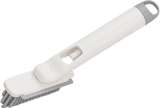 Voegenborstel - Schoonmaak tool - Badkamer reinigen - 360 graden verstelbaar - 24.5 cm - Wit