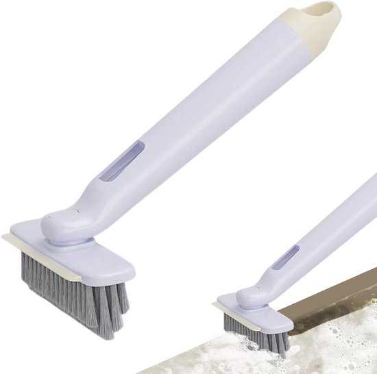 Voegenborstel - Schrobber - Grondige Reiniging - 360 Graden Roterend - 25x16x3.3cm - Lila