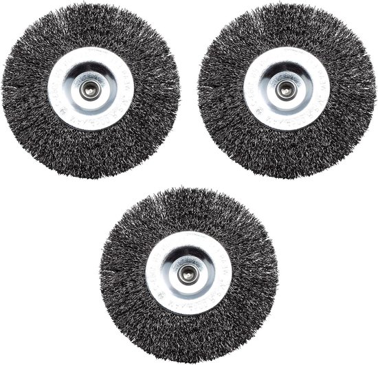 Voegenborstel Set - Metaal Borstels - Onkruid Verwijderen - 3-delig Rond - 3 Stuks - Metaal