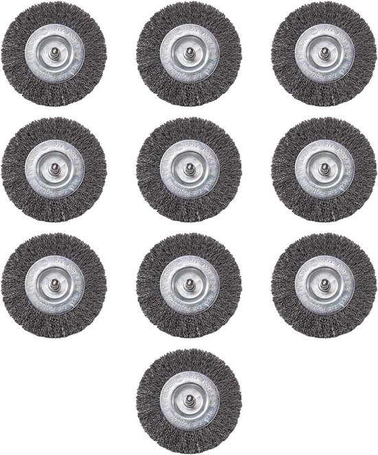 Voegenborstel Set - Metaal Borstels - Terrassen Reinigen - 10 Delige Set - Tot 1cm Breed van Merkloos	