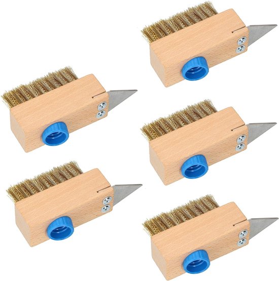 Voegenborstel Set - Onkruidborstel Steenborstel - Bestrating Reinigen - Met Stalen Borstelharen - 40 mm - Niet gespecificeerd