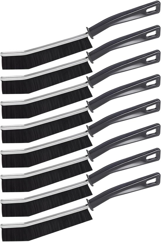 Voegenborstel Set - Reiniger Borstels - Hardnekkig Schoonmaken - Extra Hard Materiaal - 8 Stuks - Zwart