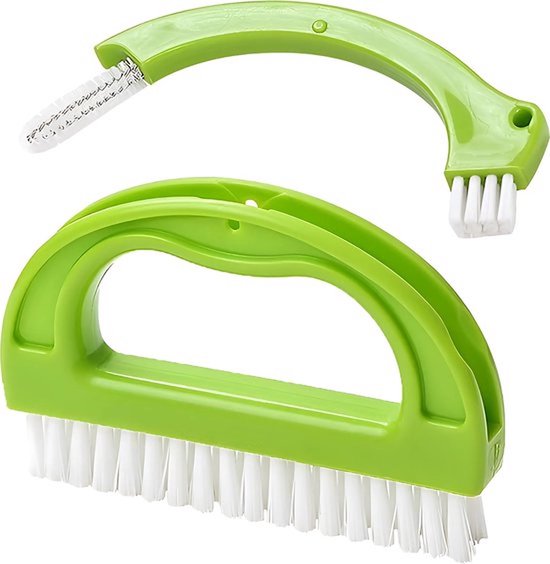 Voegenborstel - Set van 2 - Schoonmaakborstel - Badkamer - Voegen - Voegenkrabber - Voegenreiniger - Schoonmaken - Borstel van Merkloos	