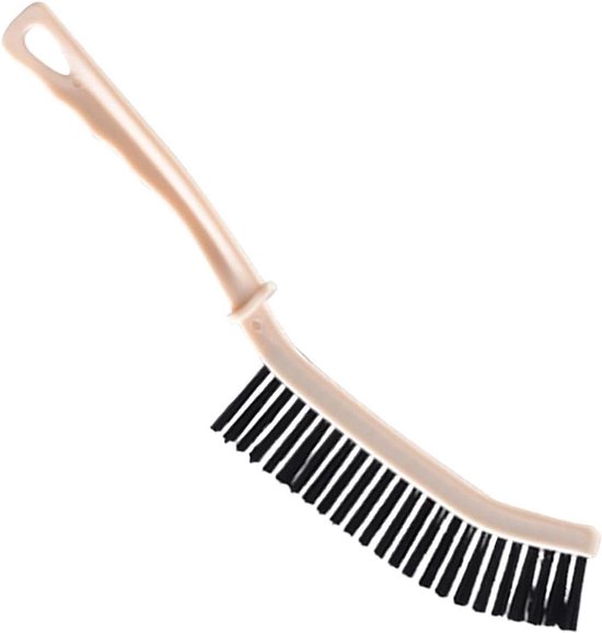 Voegenborstel - Sleufreiniger - Diepe reiniging - Verlengde nylon borstelharen - 23 cm lengte - Kaki