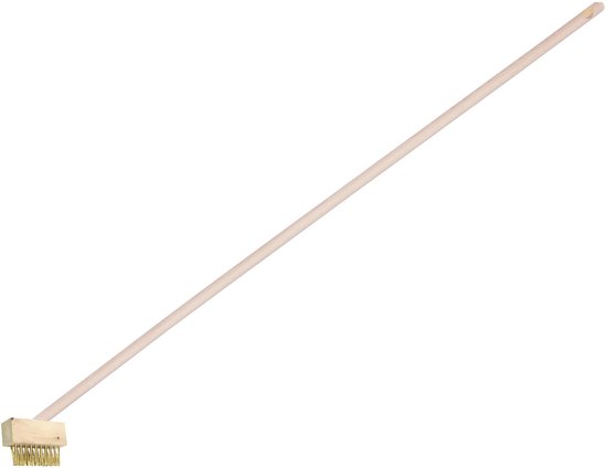 Voegenborstel - staalvezel - 10 x 3,5 x 4 cm - inclusief steel 120 cm van Merkloos	