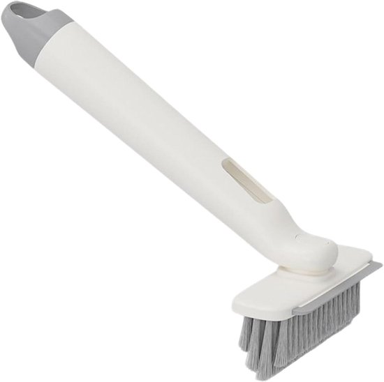 Voegenborstel - Tegelreiniger - Schoonmaken - 360 graden draaibaar - 21 x 14 cm - Wit