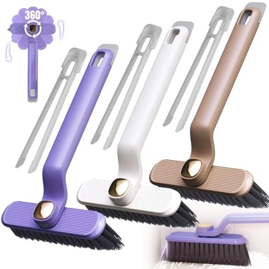 Voegenborstel voor Badkamer - 3 Stuks Harde Borstelharen voor Grondige Reiniging van Tegels en Voegen van Wessle's