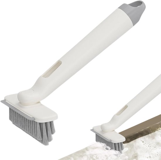 Voegenborstel voor tegels - Reinigingsgereedschap - Efficiënte voegenreiniging - 360 graden draaibare kop - 25 x 16 x 3.3 cm