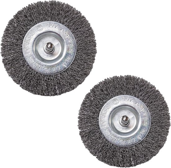 Voegenborstels Nylon Metaal - Reinigingsborstels Set - Voegen Reinigen - Duurzaam Metaal Kunststof - 100 mm Diameter