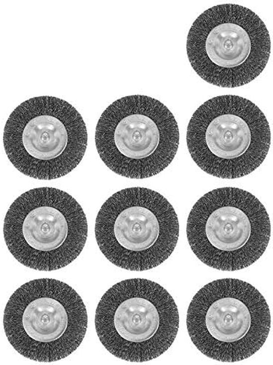 Voegenborstels Set - Metaal Borstels - Bestrating Reinigen - Speciaal Voor Smalle Voegen - 10 Stuks - Metaal
