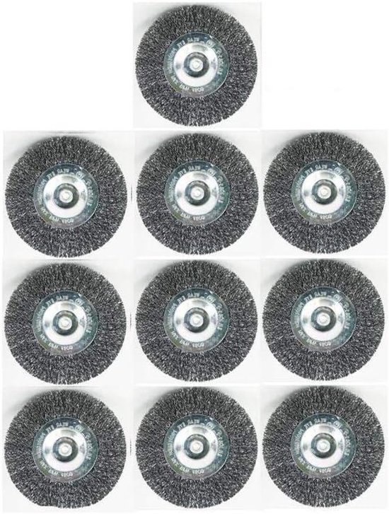 Voegenborstels Set - Metaalborstels Smal - Bestrating Reinigen - Voor Elektrische Voegenborstel - 10 Stuks - Metaal
