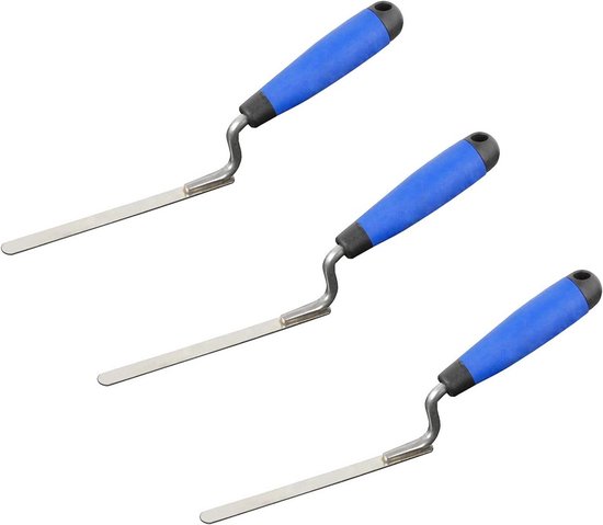 Voegenijzer met flexibel RVS blad - 12 mm breed - Comfortabele softgrip van Merkloos	