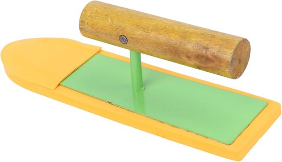 Voegenkrabber Spons - Tegelreiniger Metselaarsgereedschap - Naden Schoonmaken - Ergonomisch Houten Handvat - 23 cm Lengte - Oranje