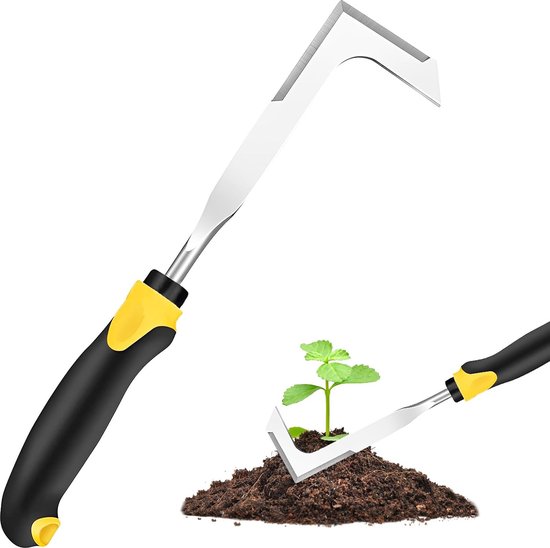 Voegenkrassen, onkruidsteker, onkruidmes, onkruidkrabber van roestvrij staal voor het verwijderen van mos en onkruid, onkruidsteker met steel, tuingereedschap, tuingereedschap