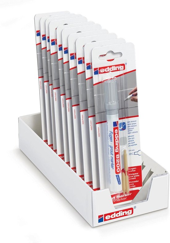 Voegenmarker - Reparatystift - Sanitaire ruimtes herstellen - Waterbestendige inkt - 2-4 mm lijndikte - Zilvergrijs